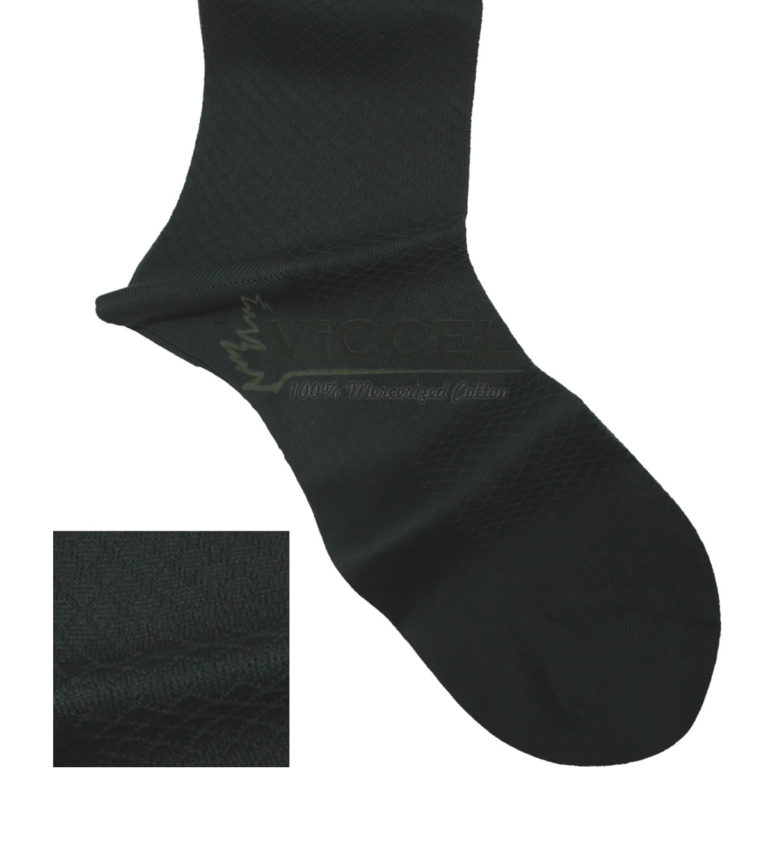 Viccel Socks - Forest Green Textured Fish Cotton Socks
