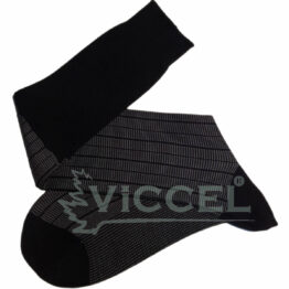 Black Gray Striped Over The Calf Luxury cotton socks buy socks
