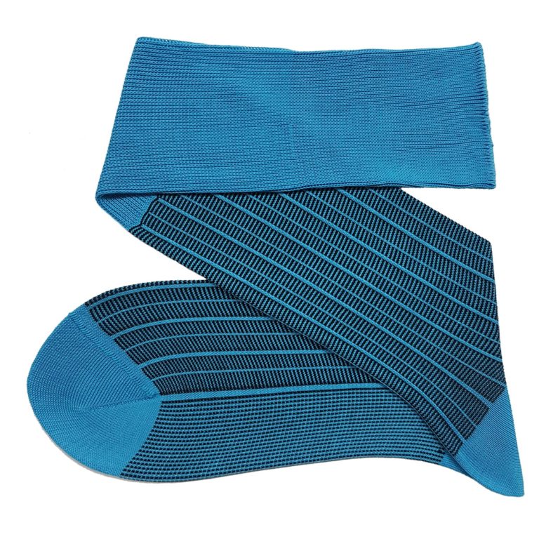 Viccel Blue black striped cotton socks