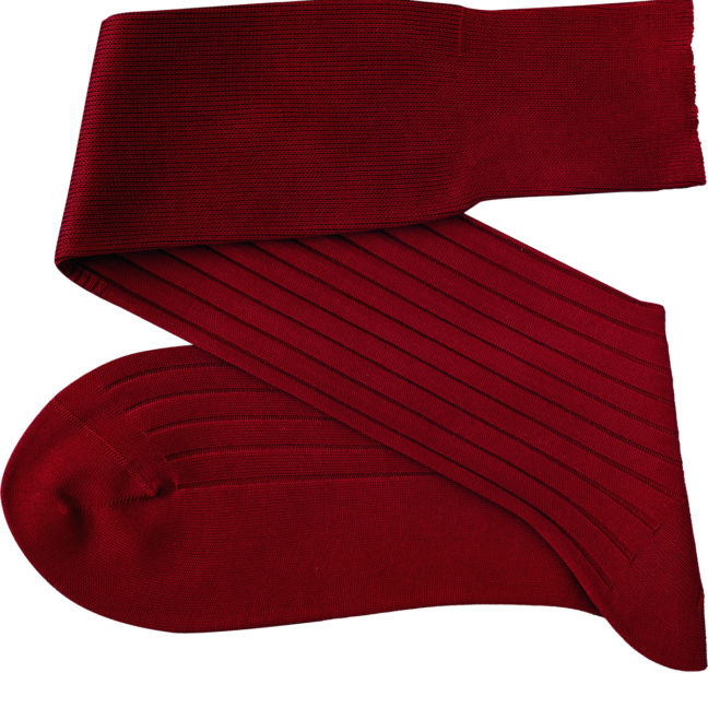 Viccel Claret Red Blue Over the calf socks Over the knee cotton socks Luxury socks buy socks