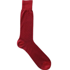 Viccel Socks Red Navy Blue Pindot Mid Calf Socks