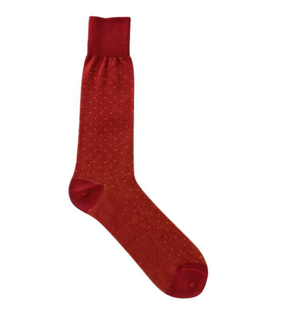Viccel Socks - Red Yellow Pindot Mid Calf Socks