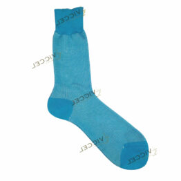 Viccel Socks - Blue White Vertical Striped Mid Calf