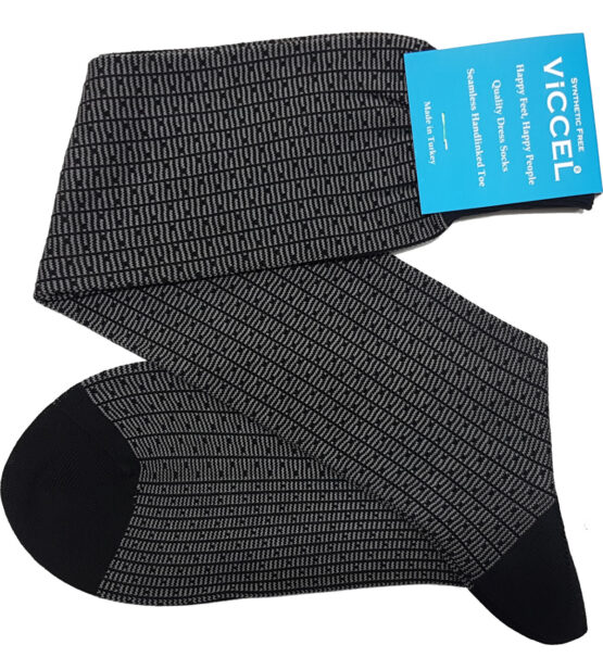 Black Gray Vertical Striped and Dots Socks Buy