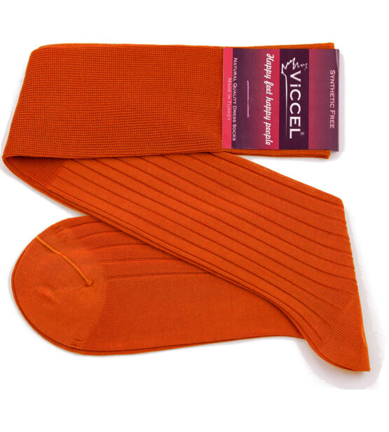 Viccel orange Over the calf socks Over the knee cotton socks