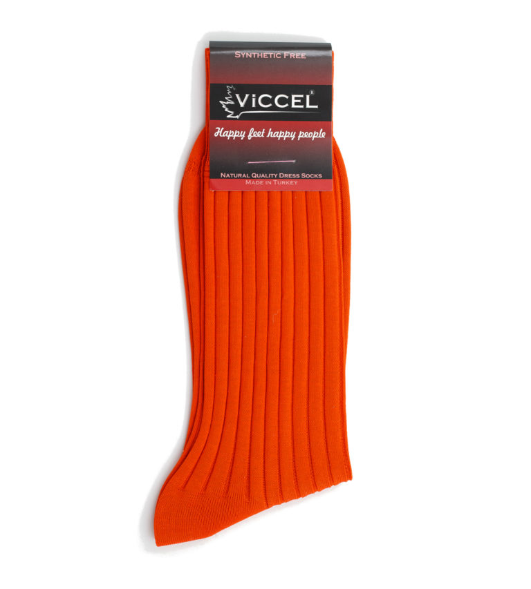 Viccel orange Midcalf socks Over the knee cotton socks