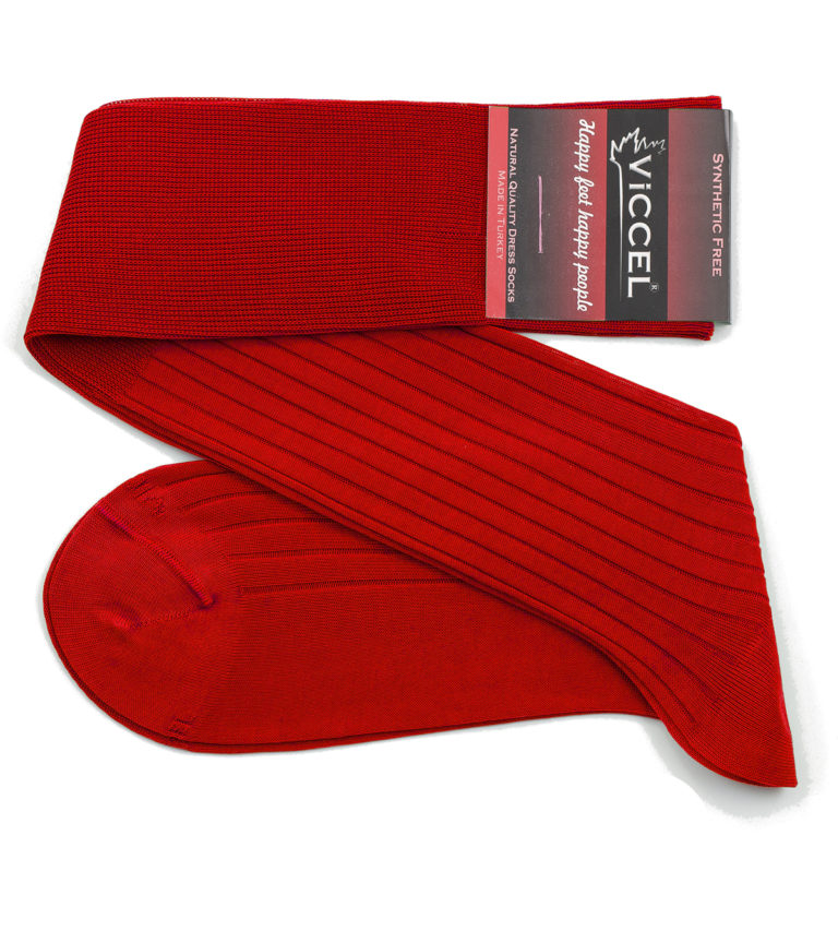Viccel Scarlet Red Midcalf socks Over the knee cotton socks