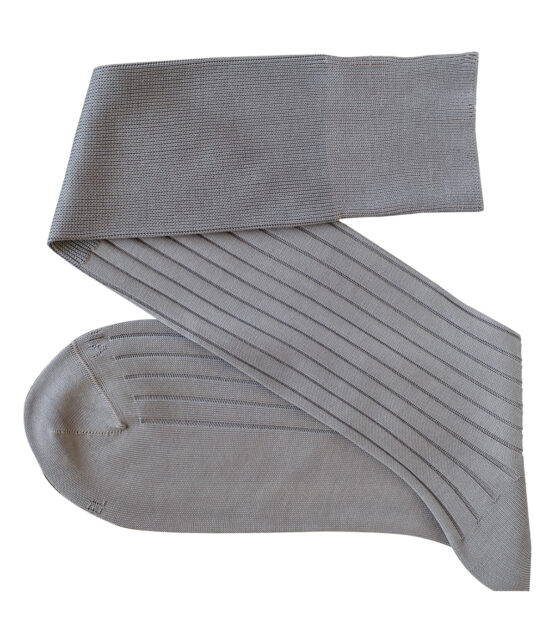 Viccel light gray Over the calf socks Over the knee cotton socks Luxury where buy socks, direct sale from the socks producer at reasonable prices happy people, happy socks, chaussette fil d'ecosse Homme
