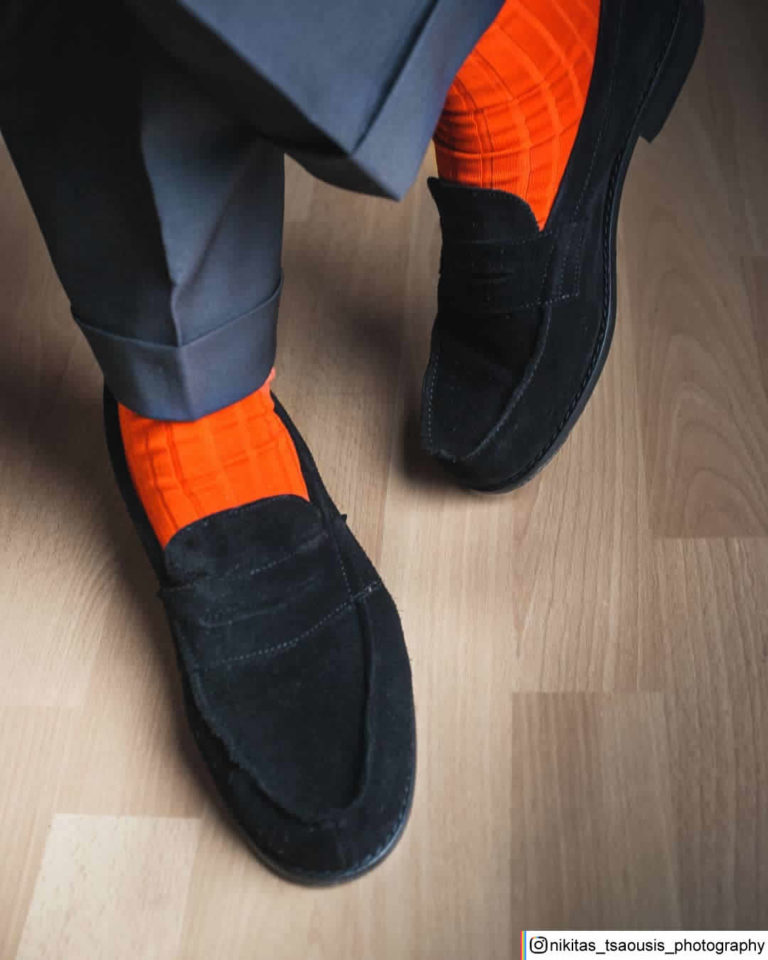 Orange Cotton luxury socks buy socks