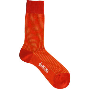 Viccel Socks - Vanisee Orange Yellow Square Dot Mid Calf Socks