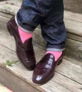 viccel pink light pink houndstooth midcalf luxury socks