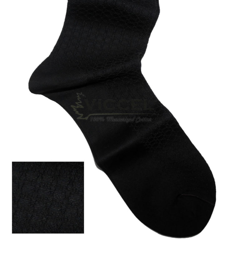 Viccel Socks - Black Textured Cotton socks