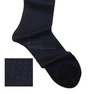 Viccel Socks - Navy Blue Textured Cotton socks