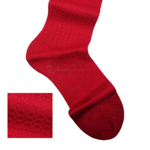 Viccel Socks - Scarlet Red Textured Cotton Socks