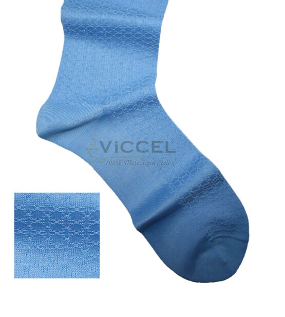 Viccel Socks - Sky Blue Textured Cotton Socks