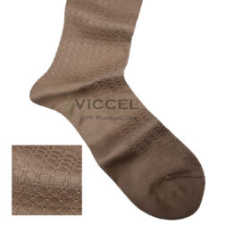 Viccel Socks - Tan Textured Cotton Socks