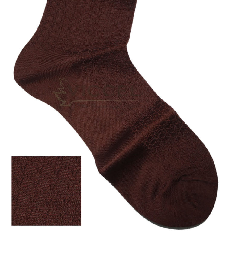 Viccel Socks - Brown Textured Cotton socks