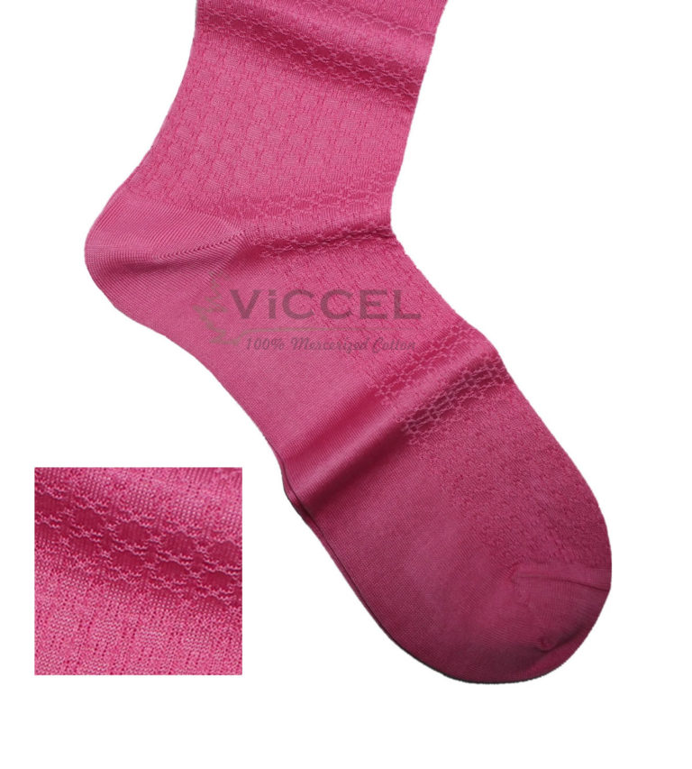 Viccel Socks - Pink Textured Cotton Socks