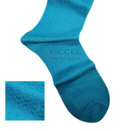 Viccel Socks - Turquoise Textured Cotton Socks