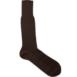 Viccel Socks - Brown Pique wool silk socks