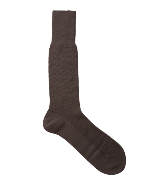 Viccel Socks - Gray Pique wool silk socks