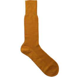 Viccel Socks - Mustard Pique wool silk socks