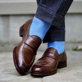 sky blue cotton viccel socks