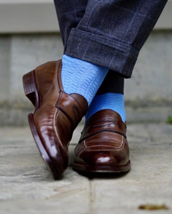 sky blue cotton viccel socks