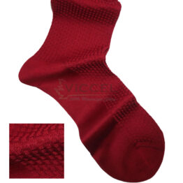 Viccel Socks Burgundy Textured Clared Red Socks Brick