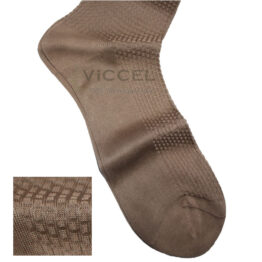 Viccel Socks Cotton Textured Tan Socks Brick