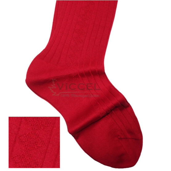 Viccel Socks Textured scarlet Red Socks