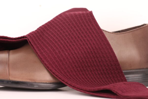 Cotton Textured Claret Red Brick Socks