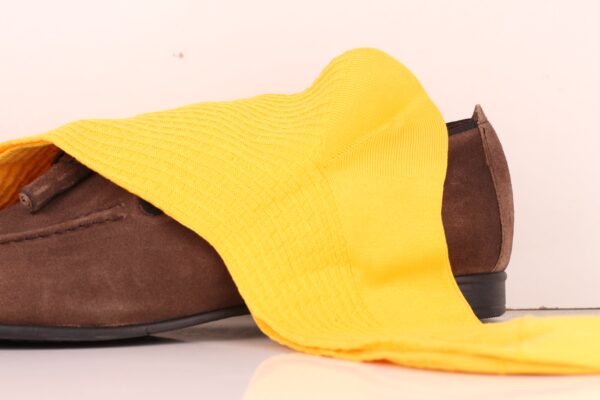 Cotton Textured Canary Brick Socks - Image 3
