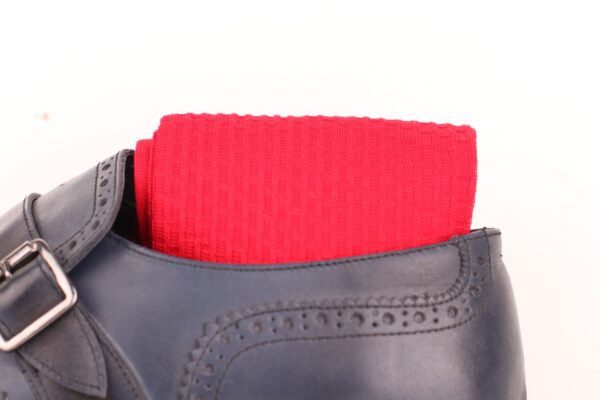 Cotton Textured Scarlet Red Brick Socks - Image 5