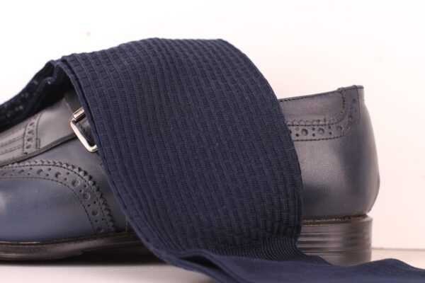 Cotton Textured Navy Blue Brick