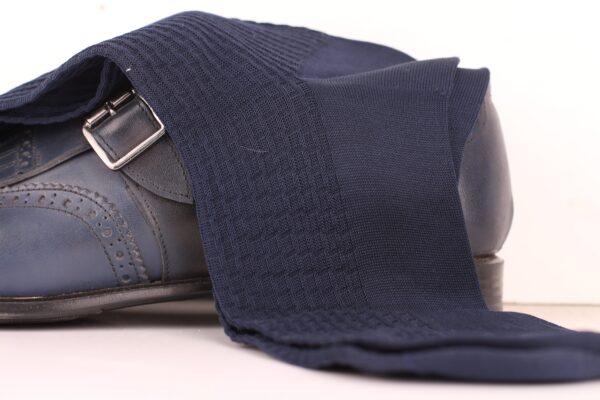 Cotton Textured Navy Blue Brick - Image 2