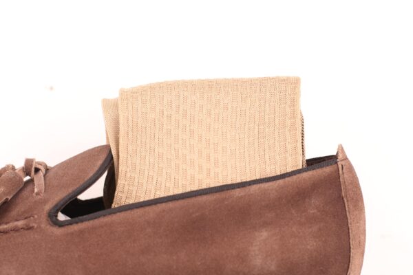Cotton Textured Tan Brick Socks - Image 2