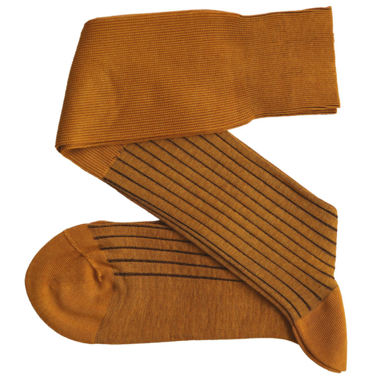 Mustard Brown Shadow cotton Viccel socks