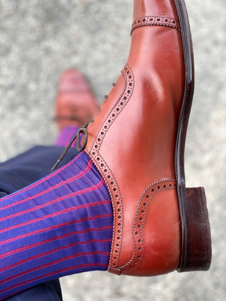 viccel royal blue red over the calf