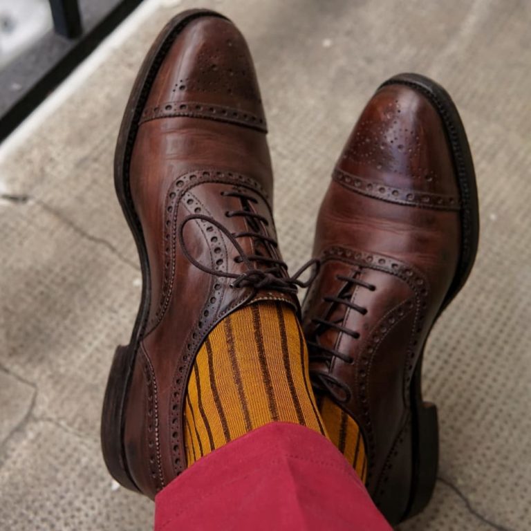 viccel mustard brown shadow over the calf socks gift for him luxury socks