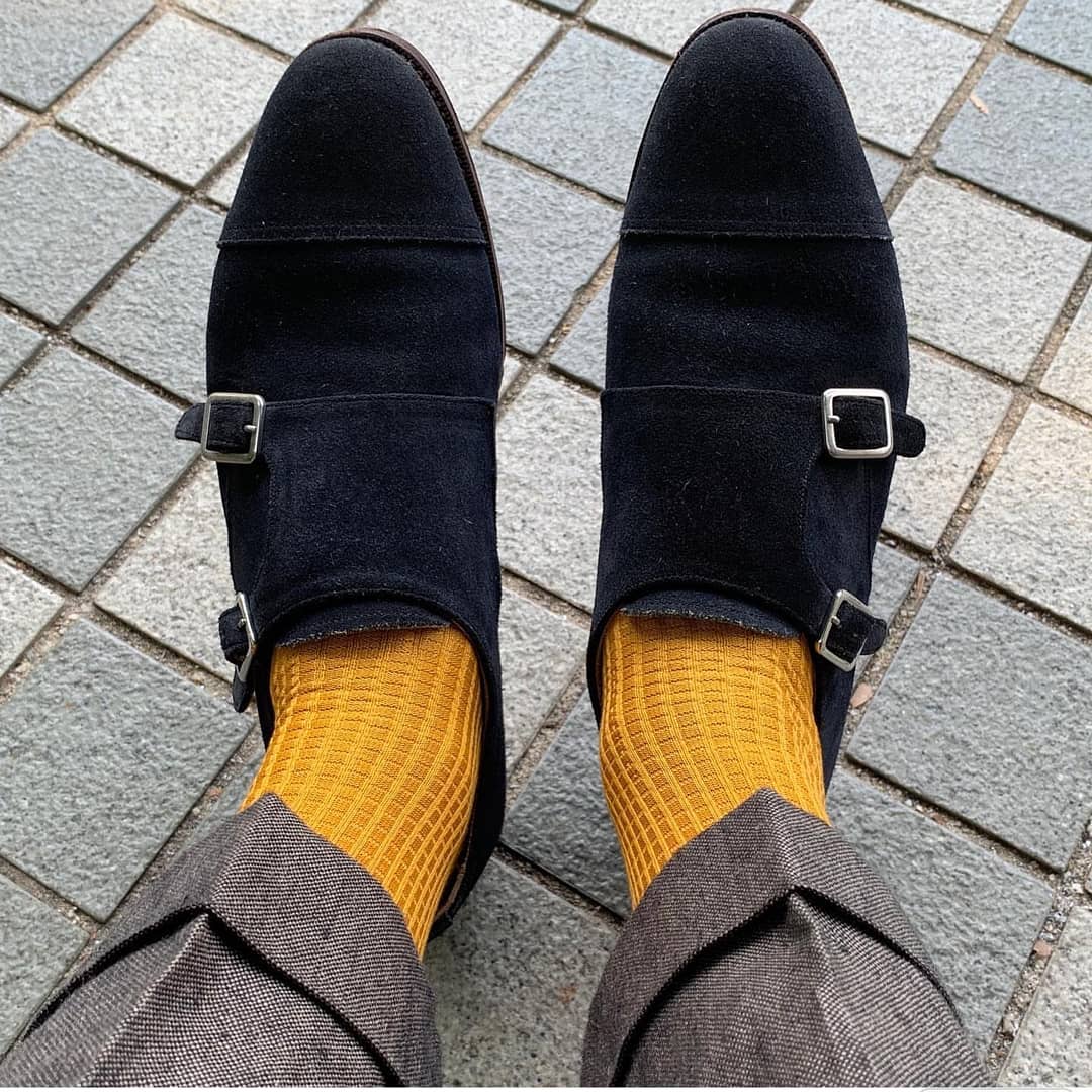 Cotton Textured Golden Brick Socks