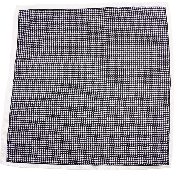 100 silk pocket square polka dots white black houndstooth