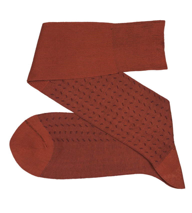 Taba Burgundy over the calf over the knee cotton socks luxury gift for him