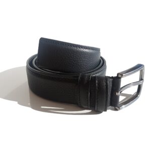 black genuine leather belts