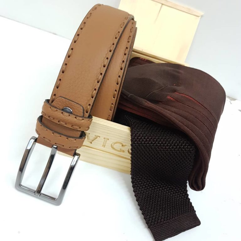 viccel leather belts silk ties shadow socks luxury accessory