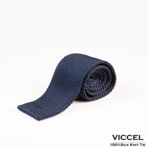 viccel silk tie knit tie gift for him dress tie luxury tie navy blue