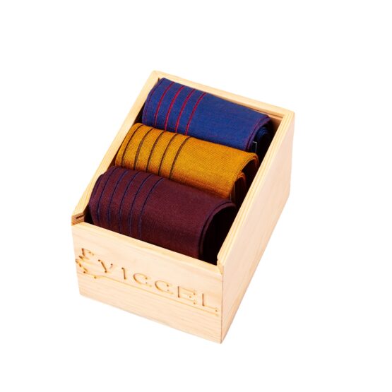 burgundy mustard Royal Blue shadow cotton socks gift socks