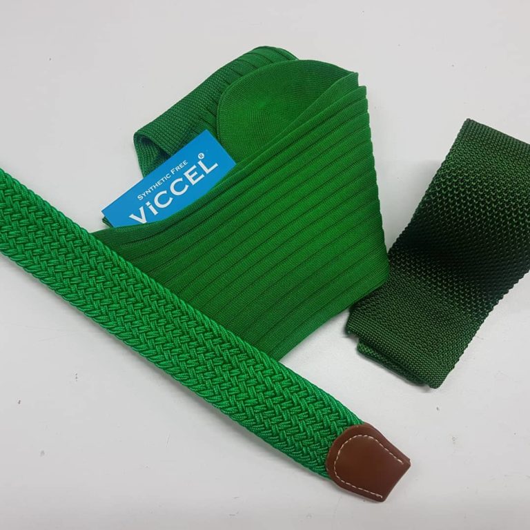Viccel green socks green tie green belt