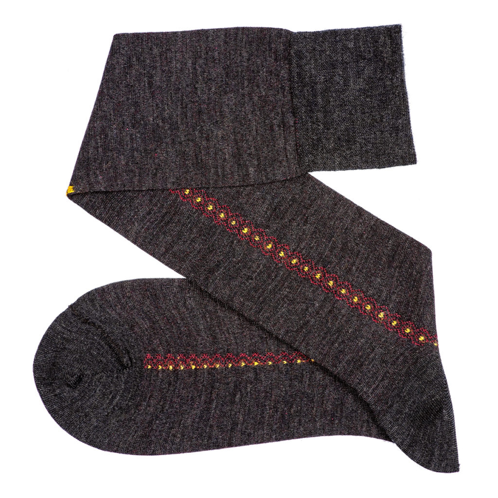 Anthracite Merino Wool Over The Calf Socks