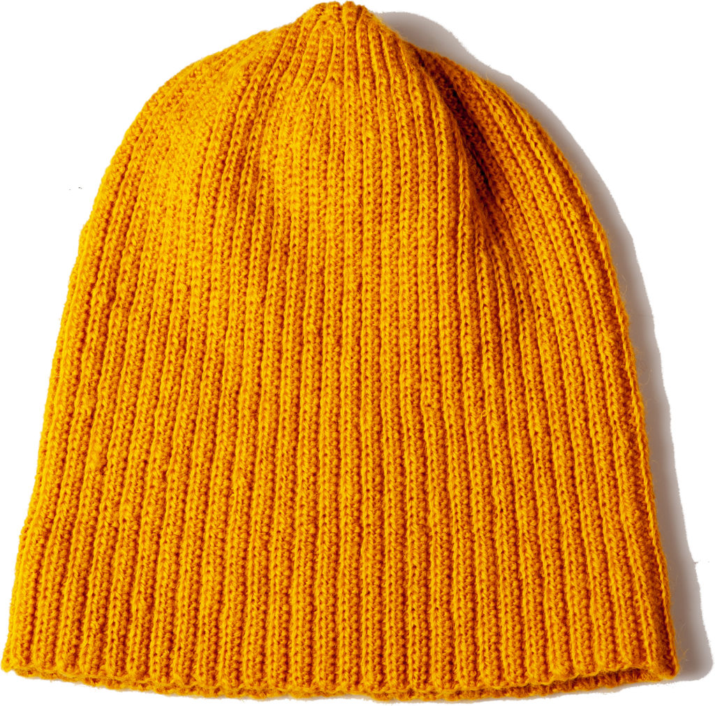 Mustard Hand Knitted Soft Merino Wool Hat